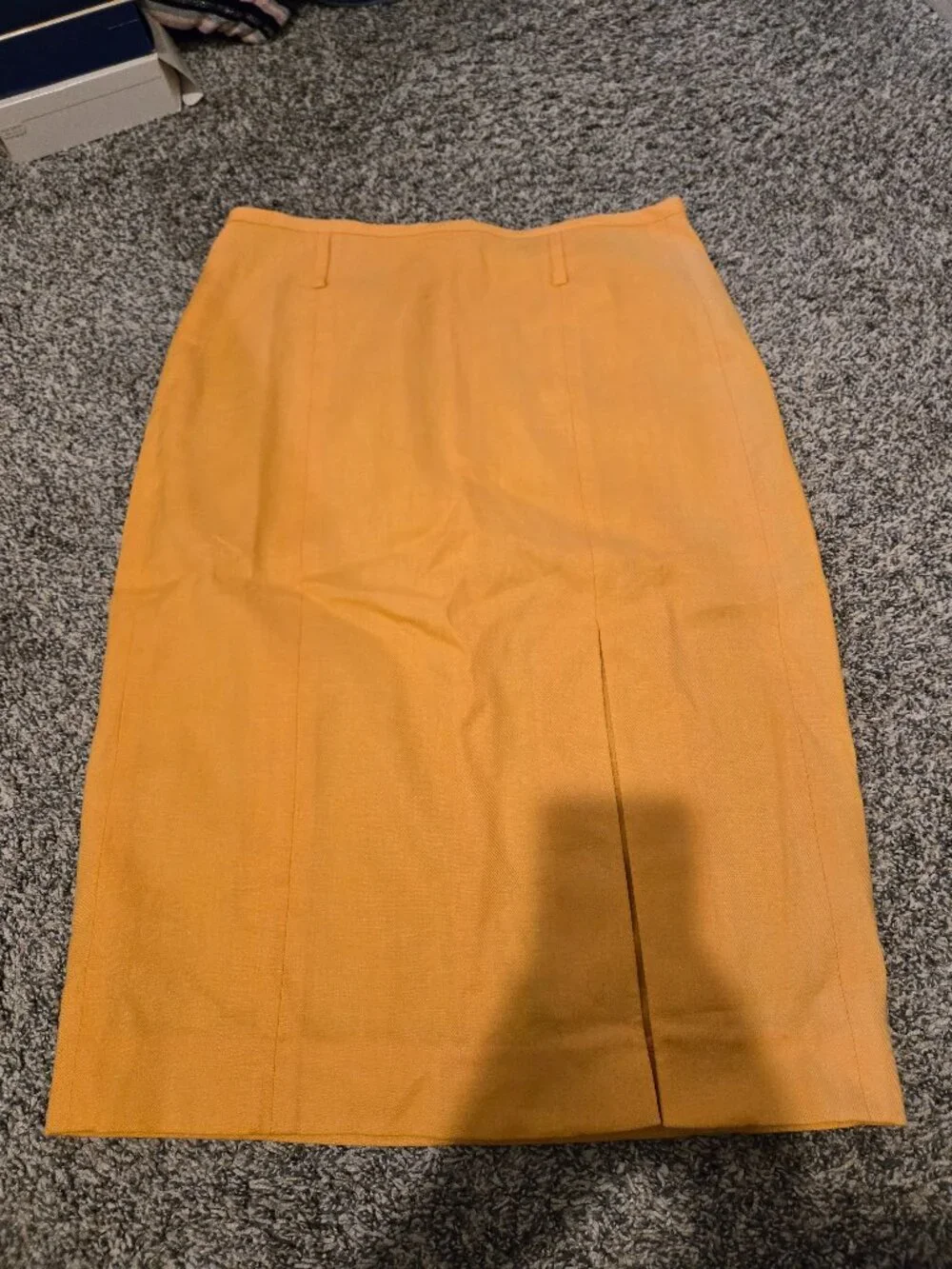 NWT J Crew Stretch Linen Blend Pencil Skirt Orange 6